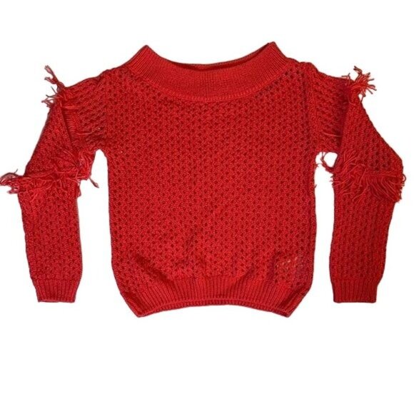 H&M Knitted Sweater with Holes and Sleeve Detail - Picture 1 of 8